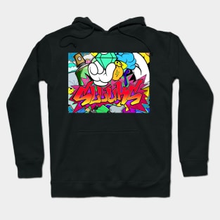 Dope Slluks spray painting logo lettering graffiti illustration Hoodie